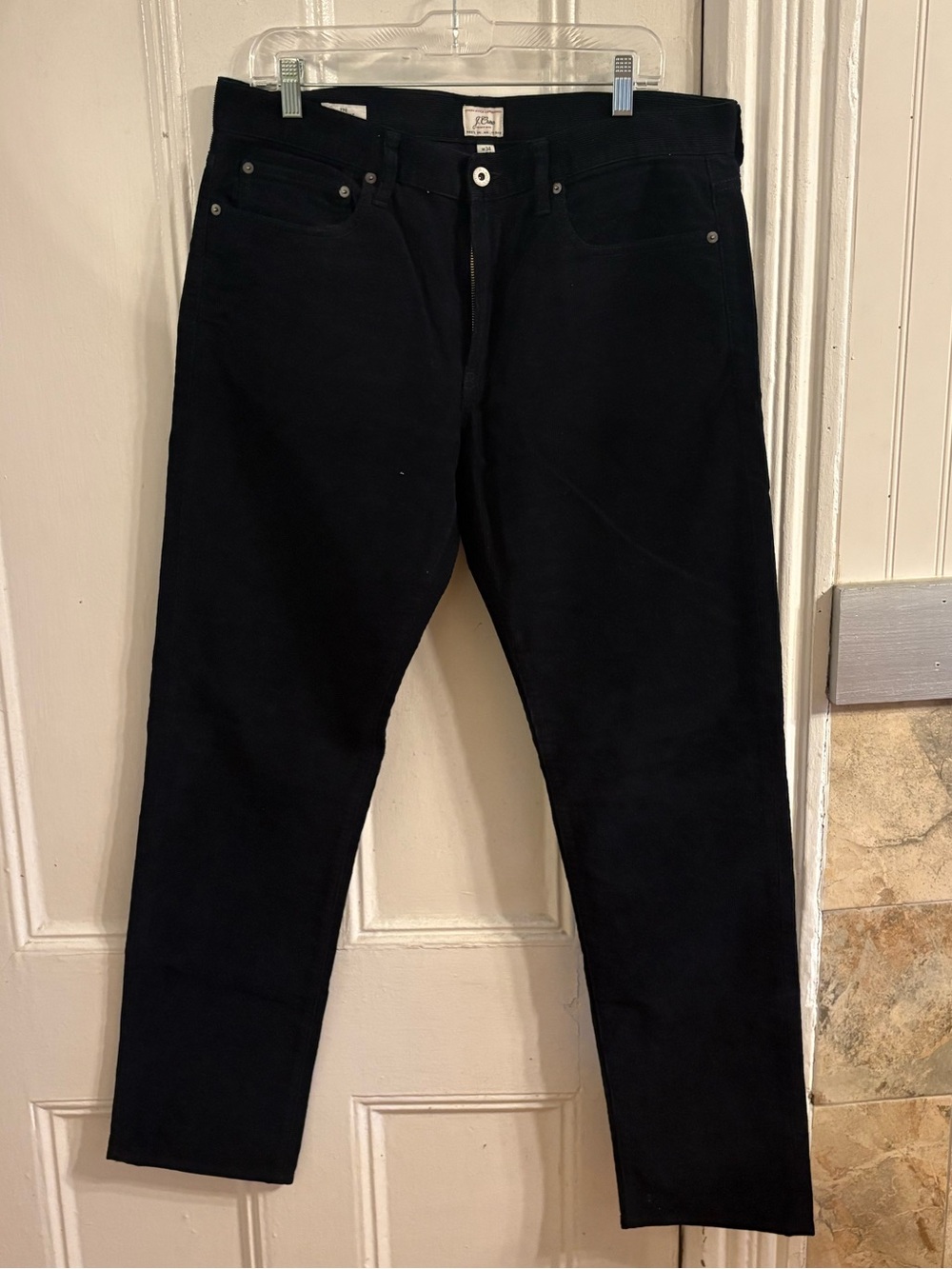 J. Crew Men's Black Corduroy Pants - Slim Straight